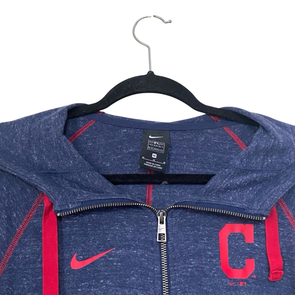 Nike Women's Blue Hoodie with Red Accents Sz M - Picture 3 of 14